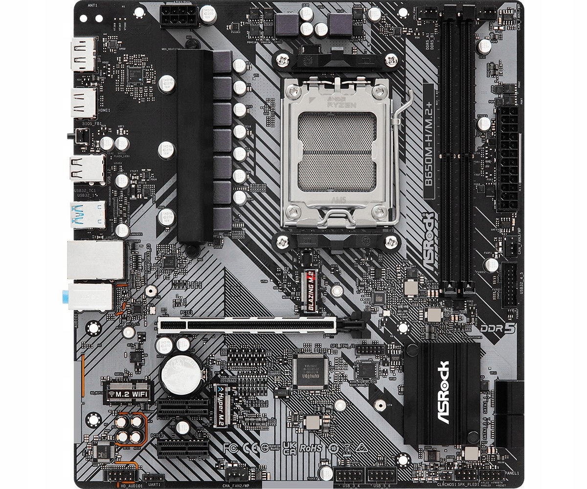ASROCK B650M-H/M.2+ mATX AM5 DDR5 — 5