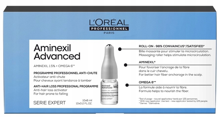 Loreal Aminexil Advanced Kuracja przeciw wypadaniu włosów 10x6ml