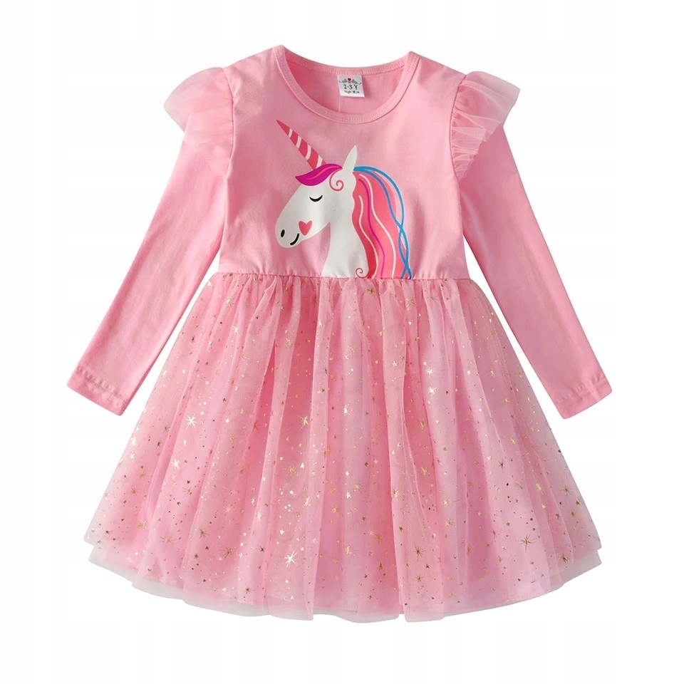 

Sukienka 104 tiulowa różowa Unicorn wesele brokat