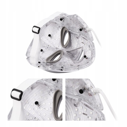 Maska LED na twarz z zabiegiem odmładzającym skórę Producent bez marki