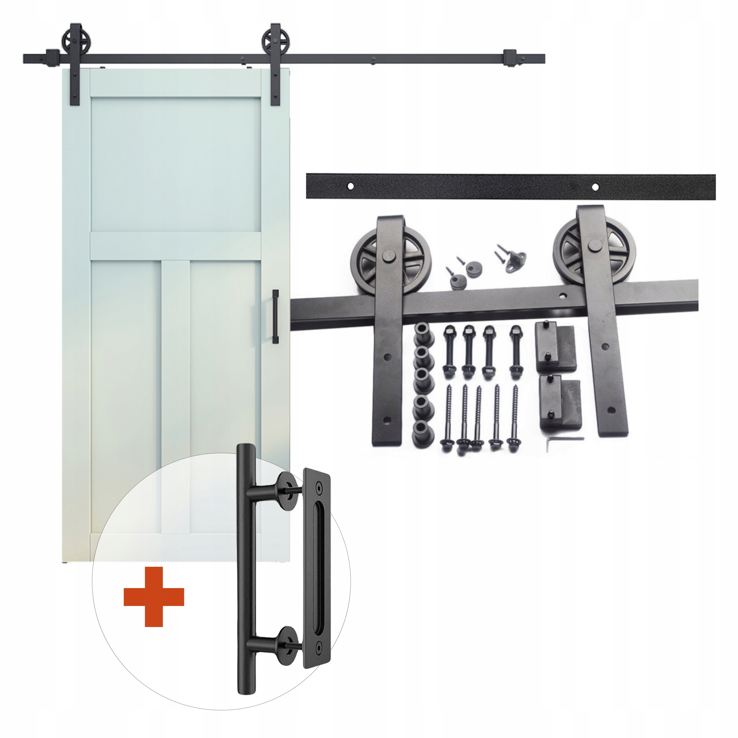 Sada pre posuvné dvere s držiakom Grip, 2 m vzor Veľké Kolo