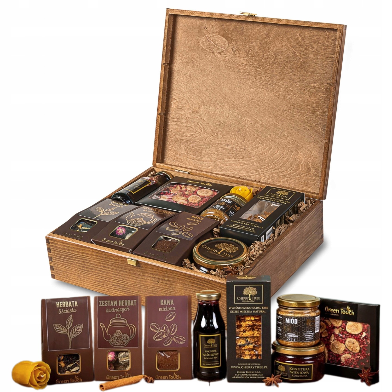 Levně Dárková Krabička Sada Čaj Kvetoucí Deluxe Sladkosti Narozeniny Svatba