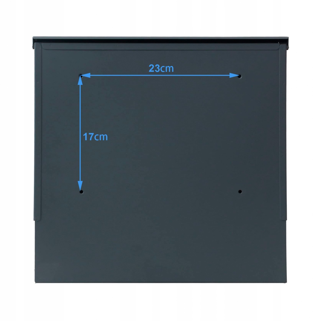 SKRZYNKA POCZTOWA LISTOWA NA LISTY GAZETY ANTRACYT Głębokość produktu 10.5 cm