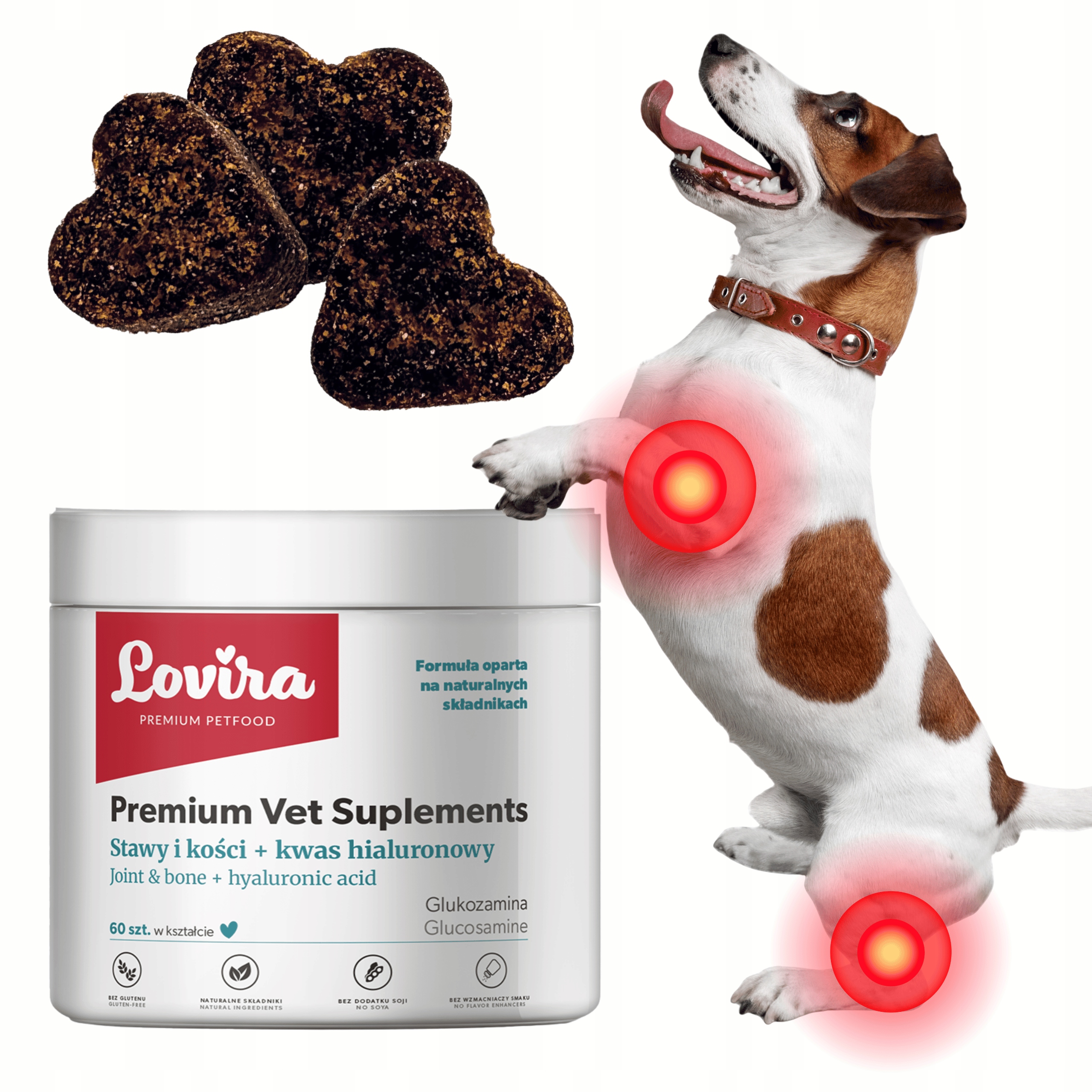 Levně Doplňky Pro Psa Na Klouby A Kosti 60 příchutí Kyselina Hyaluronová Vitamíny