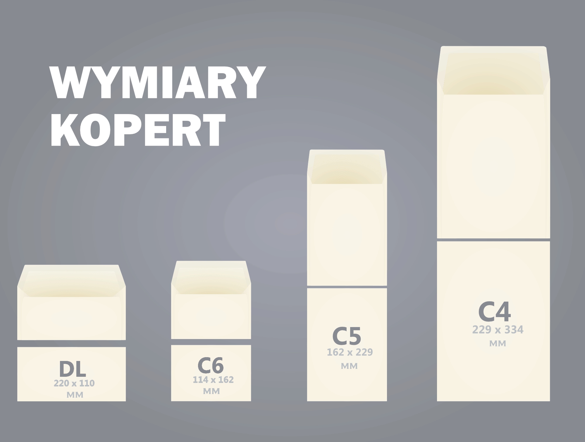 Koperty koperta DL bez okna z nadrukiem - 100 szt. KREATOR PROJEKTÓW ONLINE Marka inny