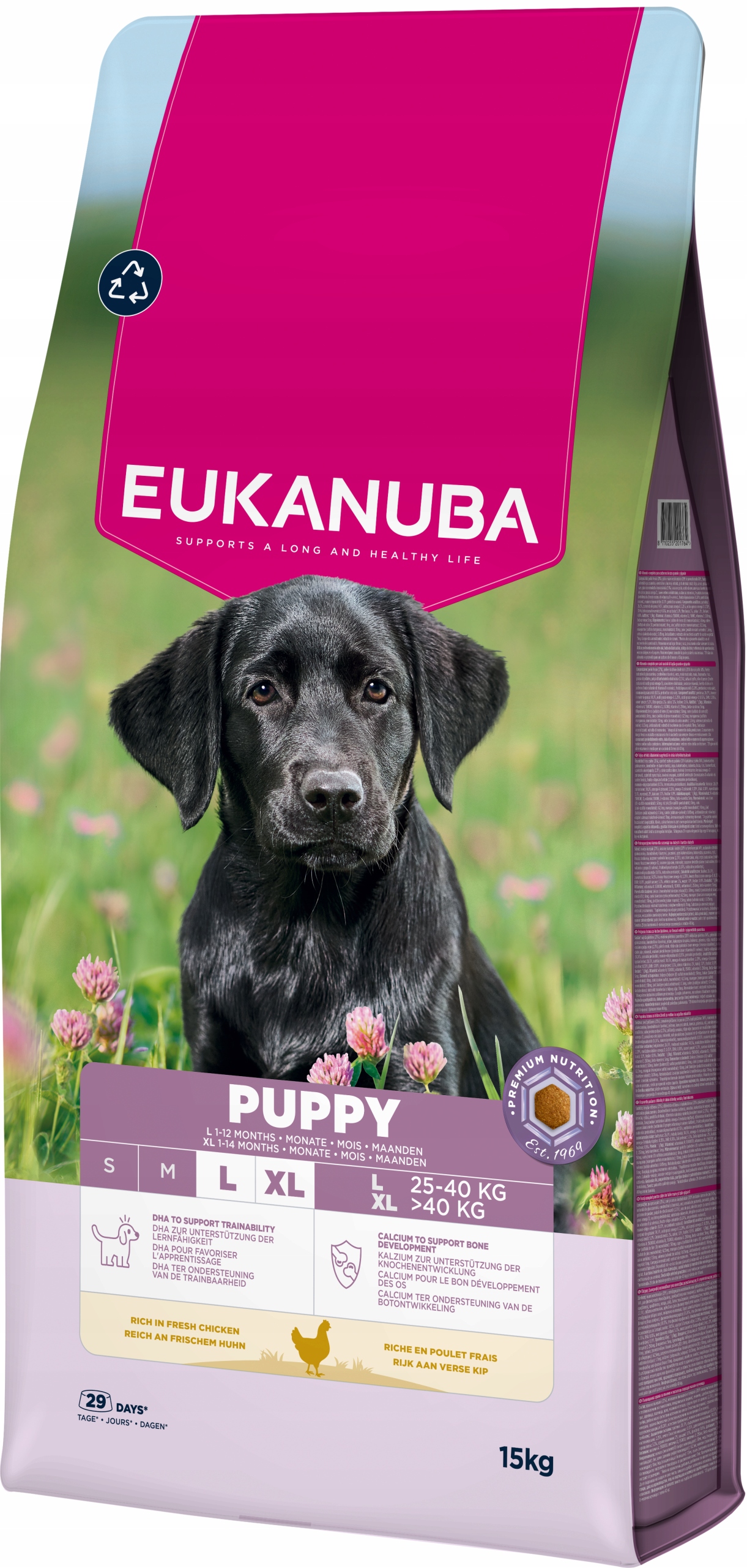 Levně Eukanuba Life Care krmivo pro štěňata velkých plemen kuře 15 kg
