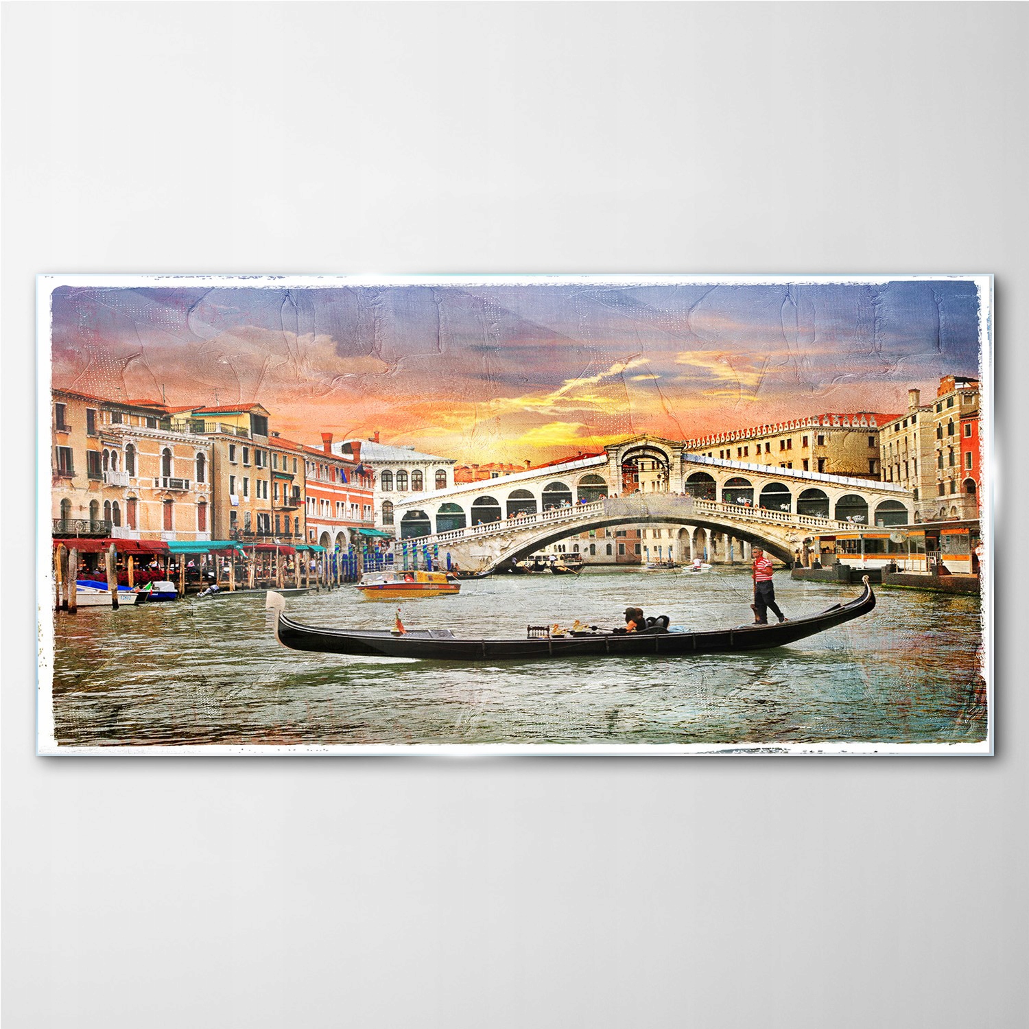 

Foto-obraz szklany do salonu Wenecja łódka 140x70