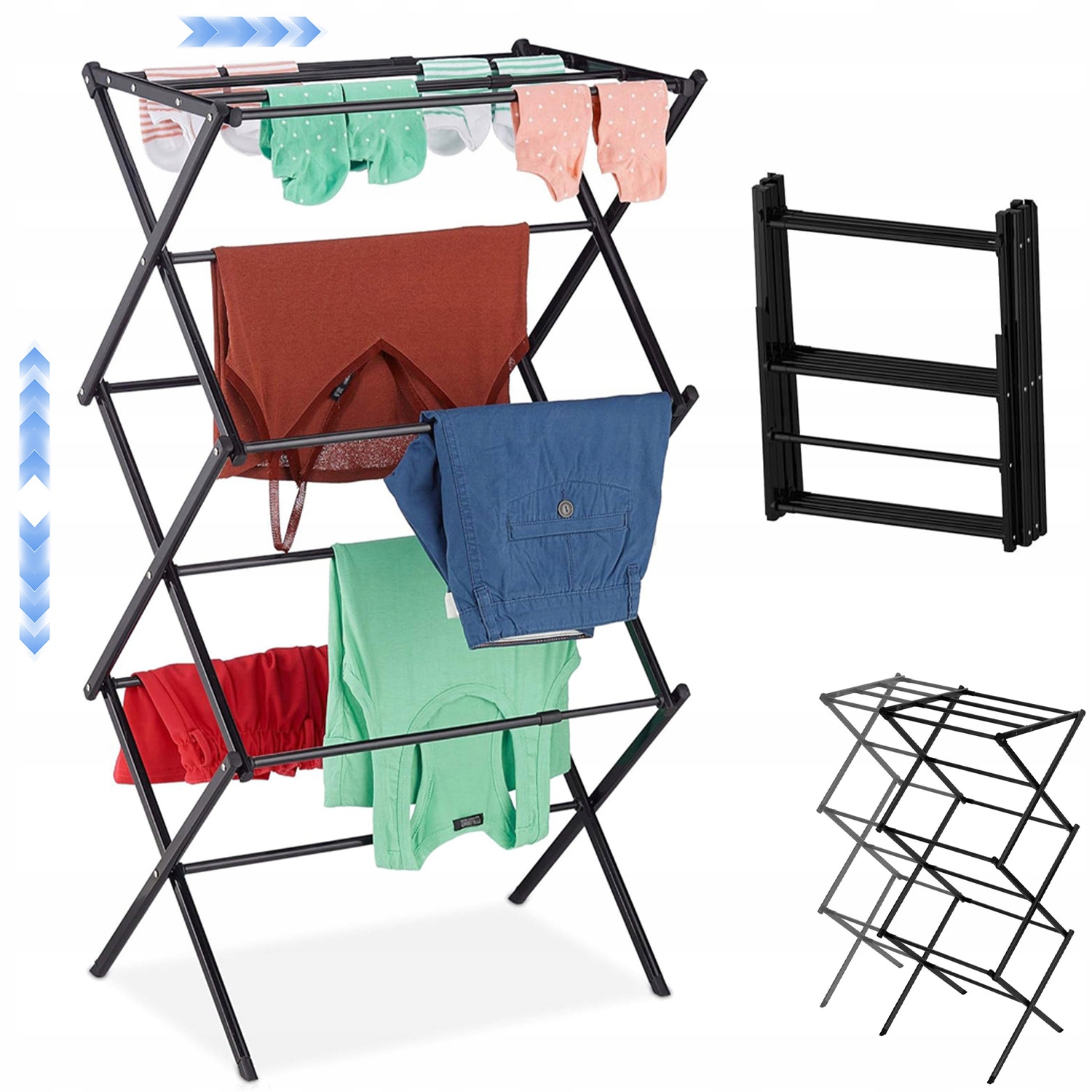 Levně Sušák Sušička Na Prádlo 6 Úrovní Skládací Pro Balkon