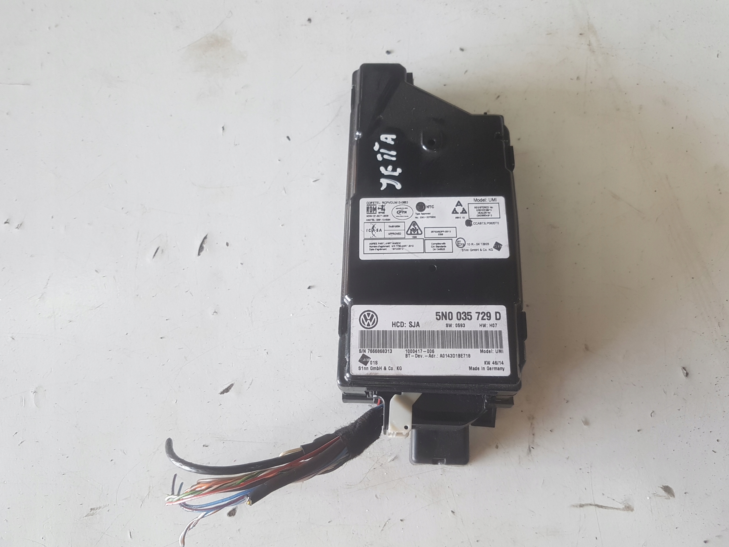5N0035729D - JETTA VI 5C 15-18R LIFT модуль INTERCACE BLUETOOTH