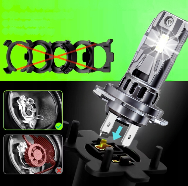 ŻARÓWKI H7 LED HOMOLOGACJA CANBUS H7 XENON H7 BIAŁE NAJMOCNIEJSZE RETROFIT Trwałość 75000 h