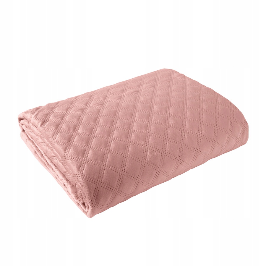 Prošívaný přehoz Velvi velvet 220x240 013 tmavě pudrový