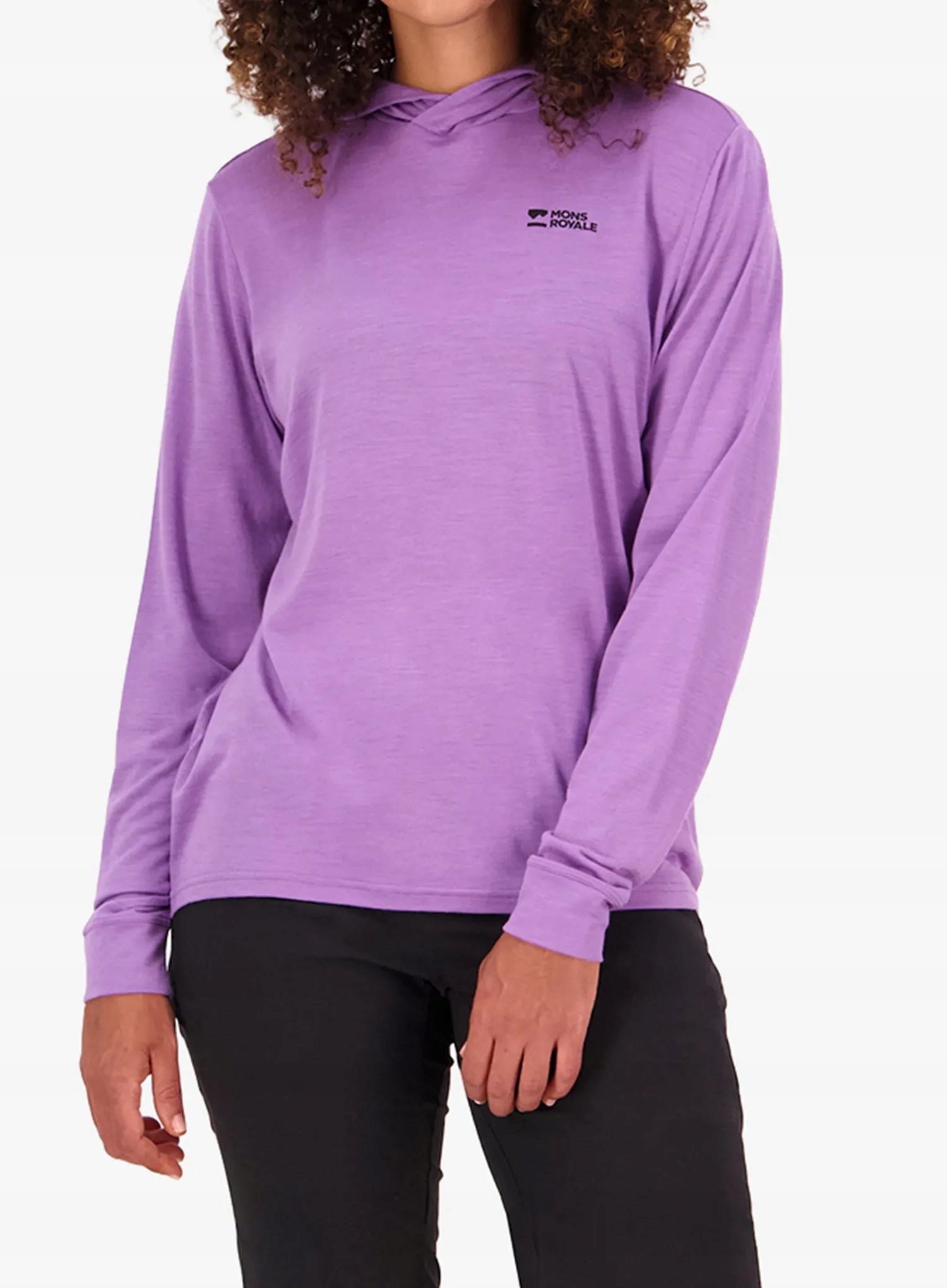 Bluza z kapturem damska Mons Royale Pivot Merino Ls Hood bloom M