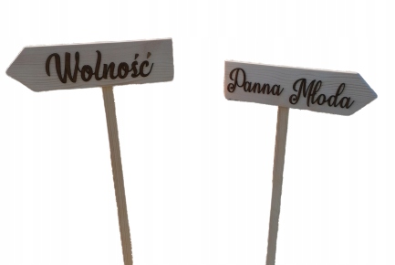 

Drogowskazy Ślubne 45cm 3D Panna Młoda , Wolność