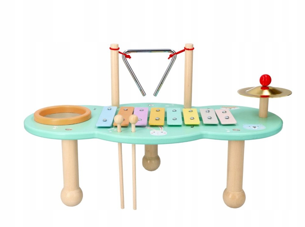 

Drewniany Stolik edukacyjny Muzyczny Cymbałki 3+