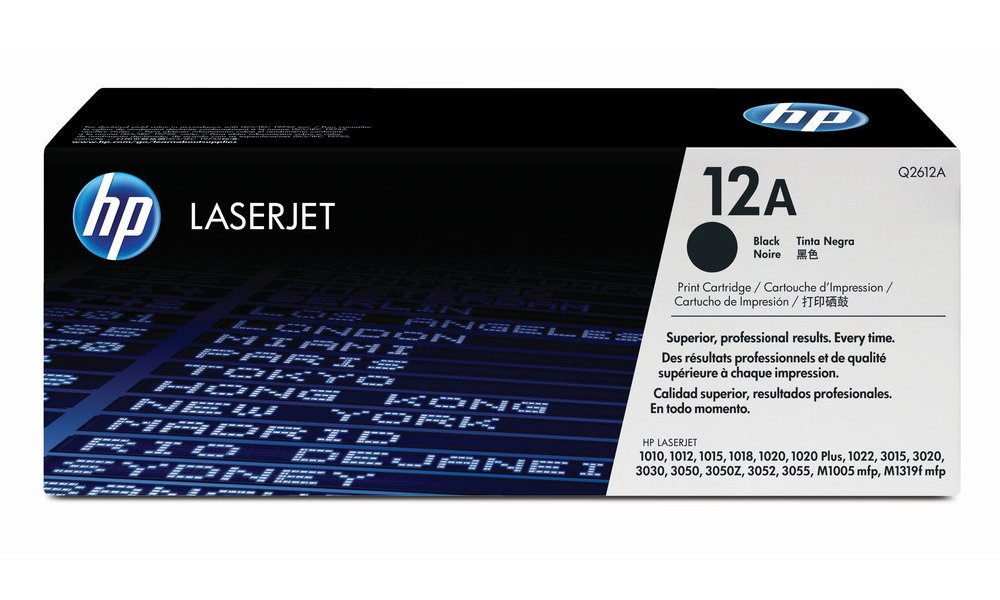 Hp černý toner, Q2612A, Lj 1010, 1022 originál