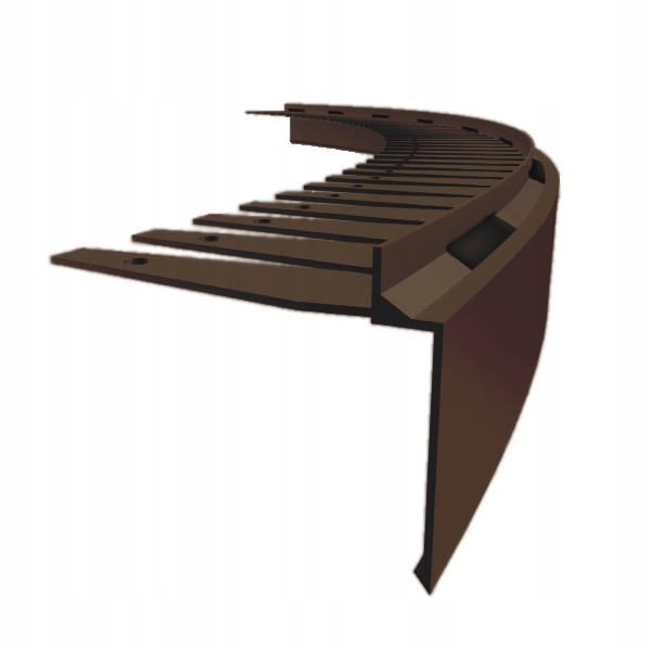 Profil balkonowy FLEXI STONE z drenażem BRĄZ