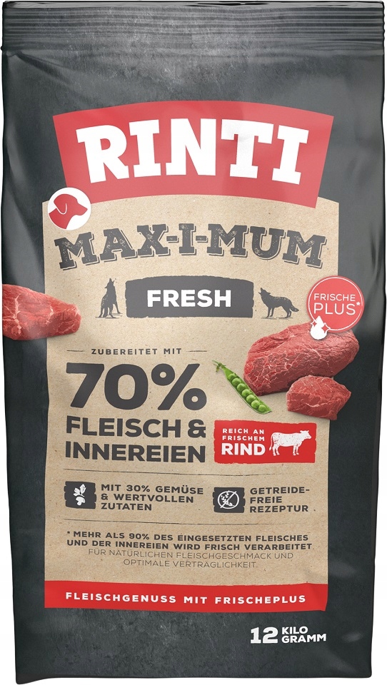 Levně Rinti Max-i-mum Beef s hovězím masem suché krmivo pro psa 12 kg