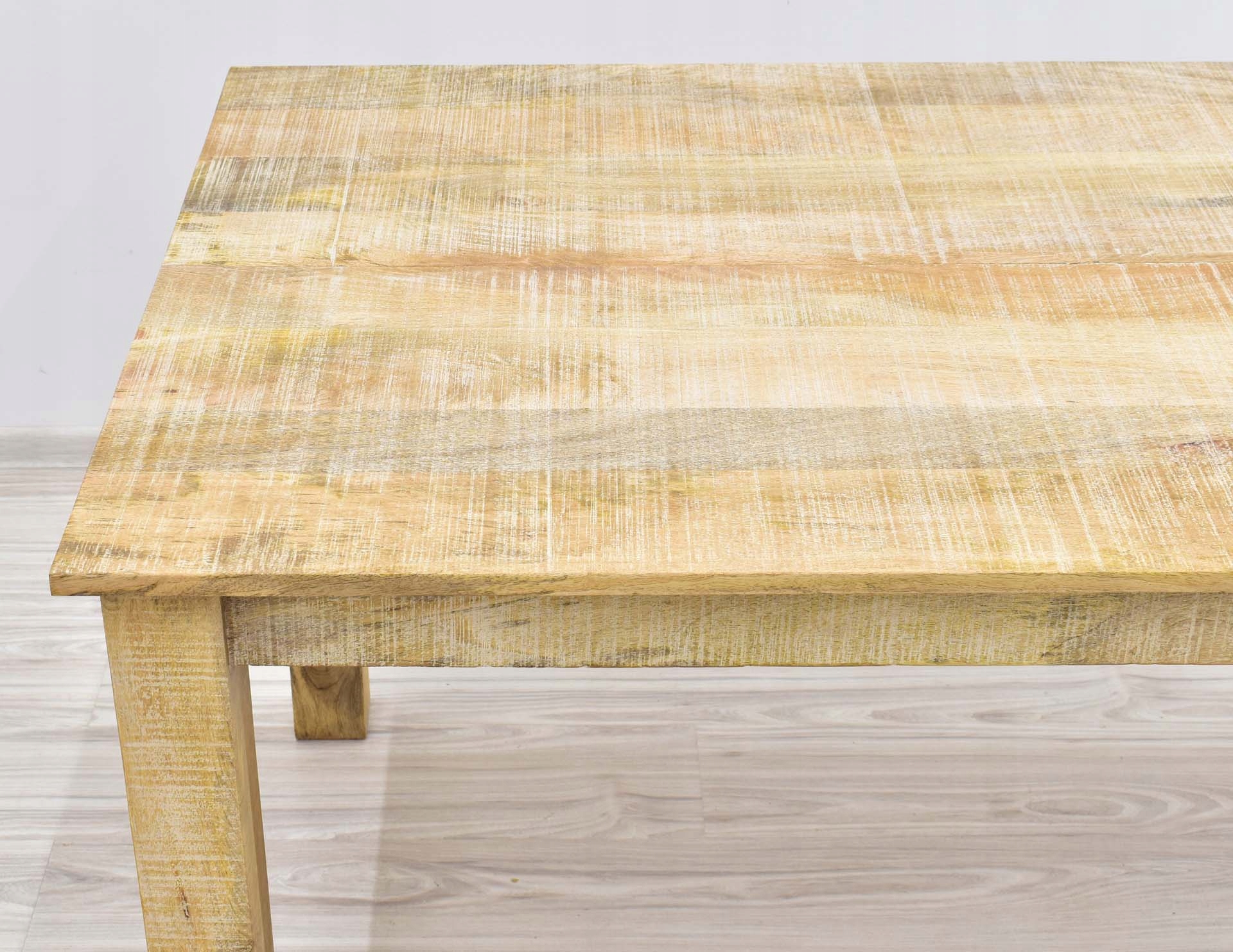 Stół kolonialny indyjski lite drewno mango loftowy Głębokość mebla 90 cm