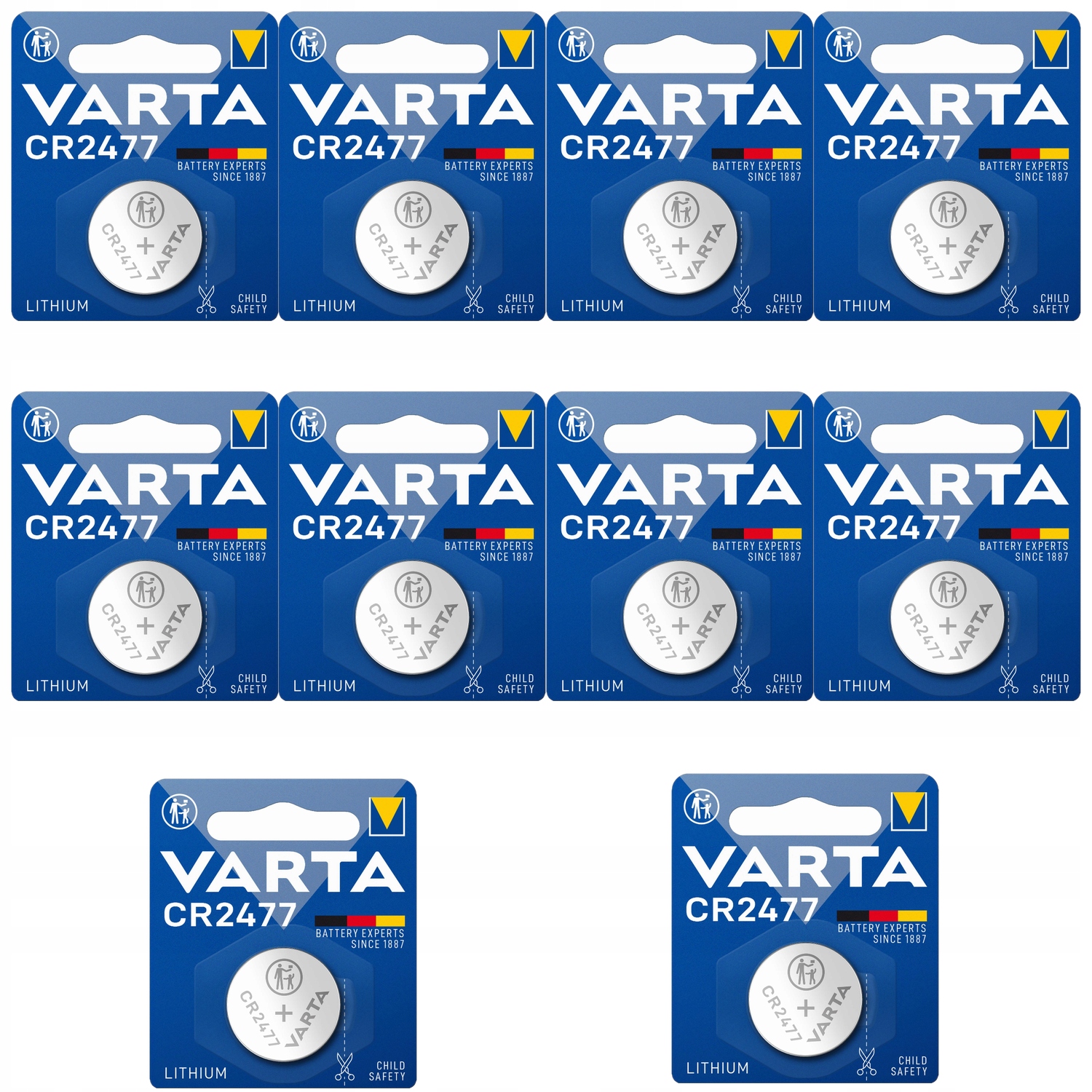Varta Cr 2477 Bateria litowa pastylkowa guzikowa do pilota zegarka 3V x10