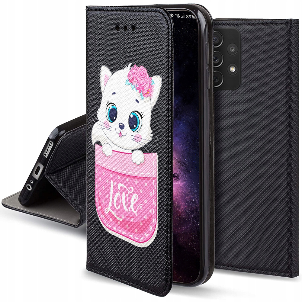 

Etui Magnet Kotek do Samsung Galaxy A52 5G Szkło