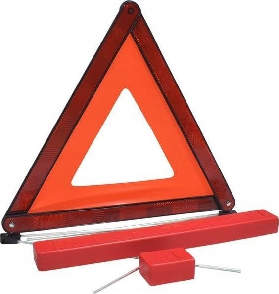 TRÓJKĄT SAMOCHODOWY OSTRZEGAWCZY ODBLASKOWY do SAMOCHODU AUTA + ETUI