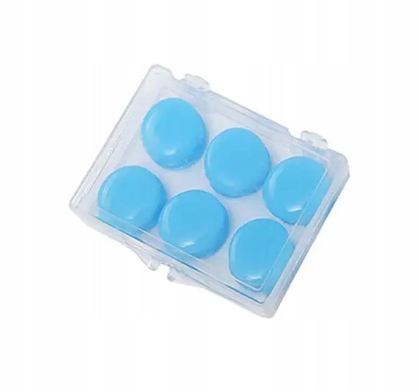 SILIKONOWE ZATYCZKI DO USZU MIĘKKIE WODOODPORNE 6 SZTUK