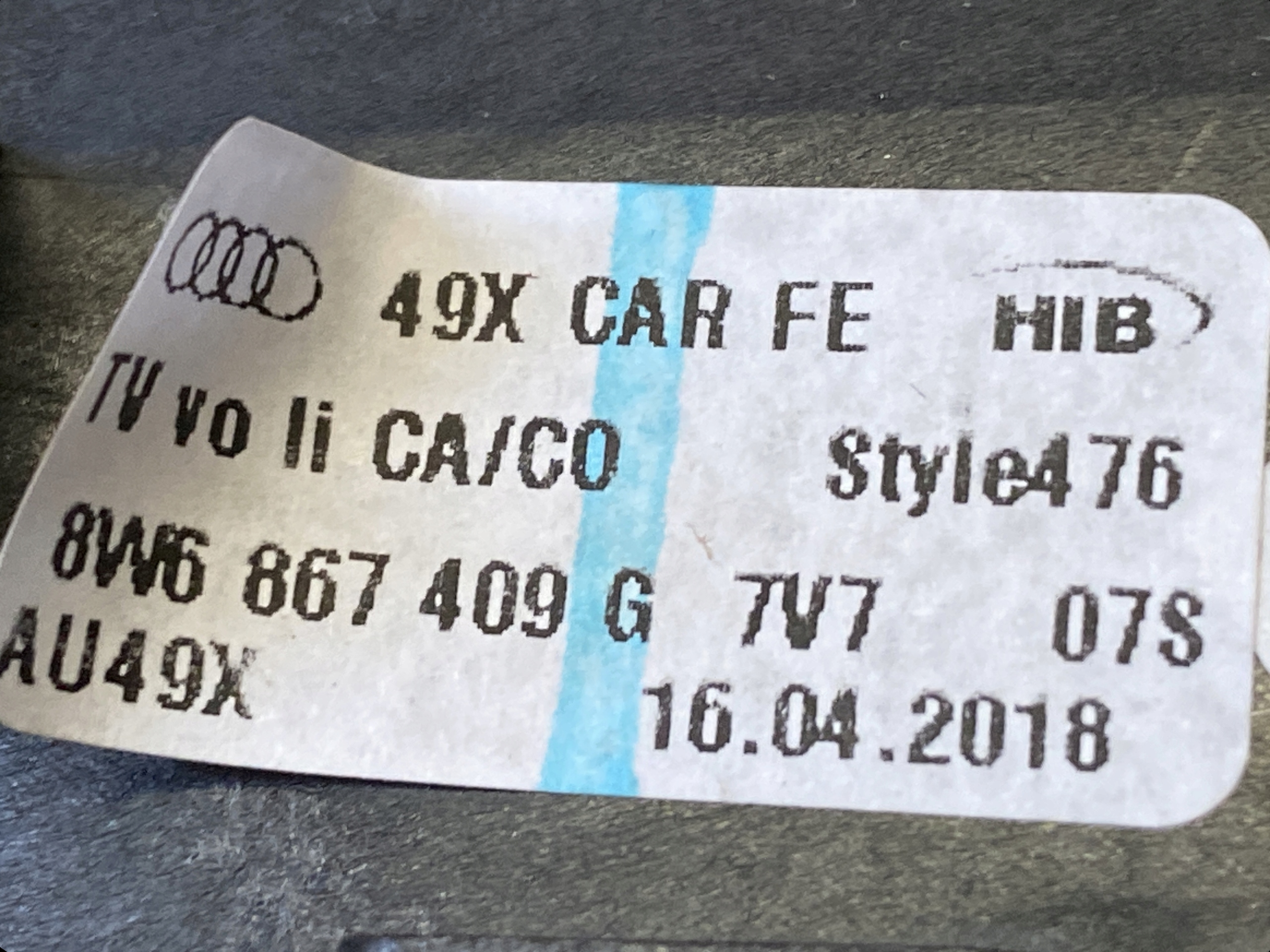 AUDI A5 8W COUPE CABRIO DEKOR Tür links CARBON 8W6867409G
