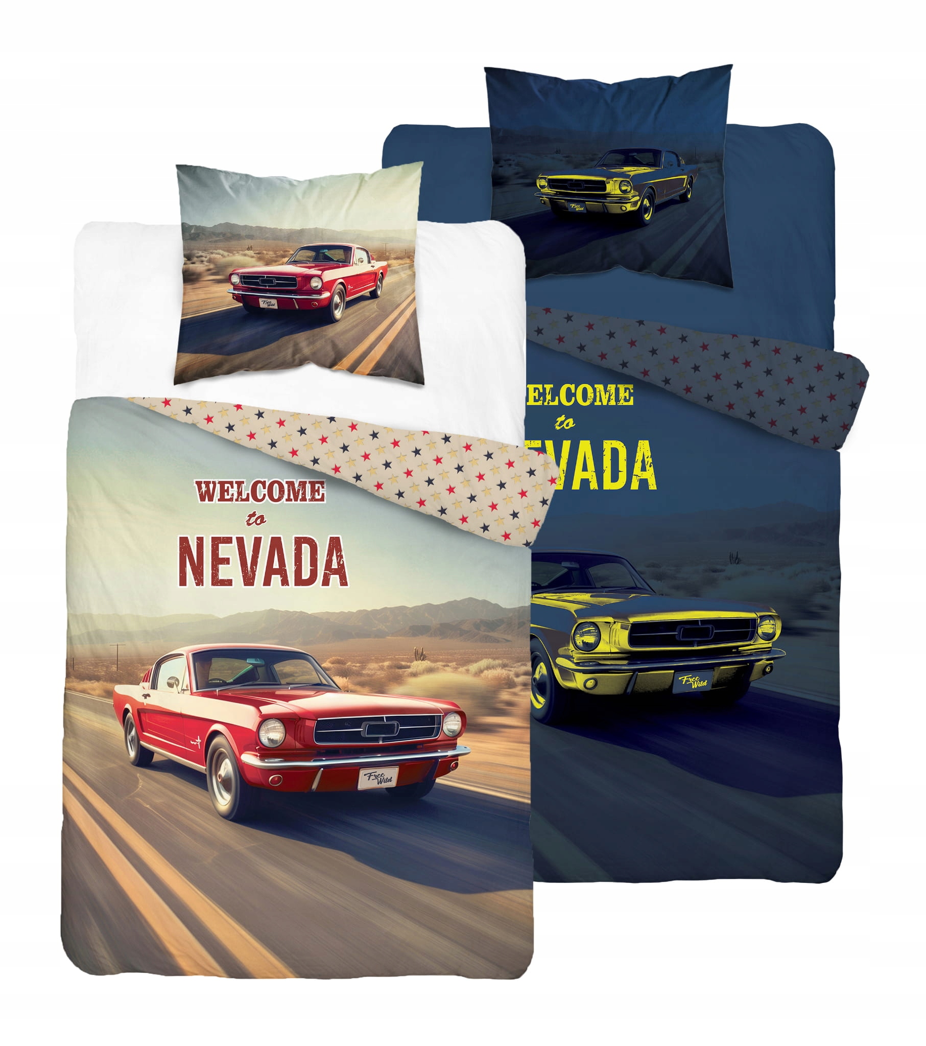 Povlečení Svítící Auto Retro Nevada 140x200cm Fluo
