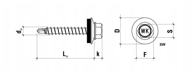 WKRĘTY FARMERSKIE 4,8x35mm RAL 3009 FARMERY 250szt Kod producenta WFD-48035-3009
