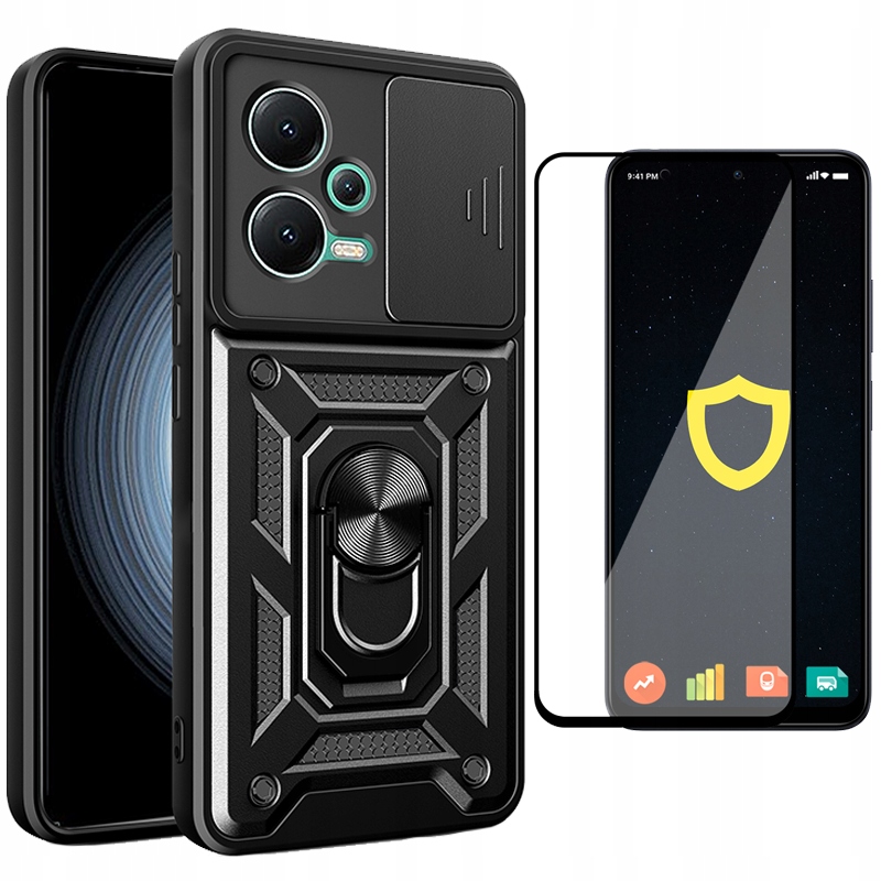 

Etui Pancerne Camring Case Do Poco X5 5G Szkło