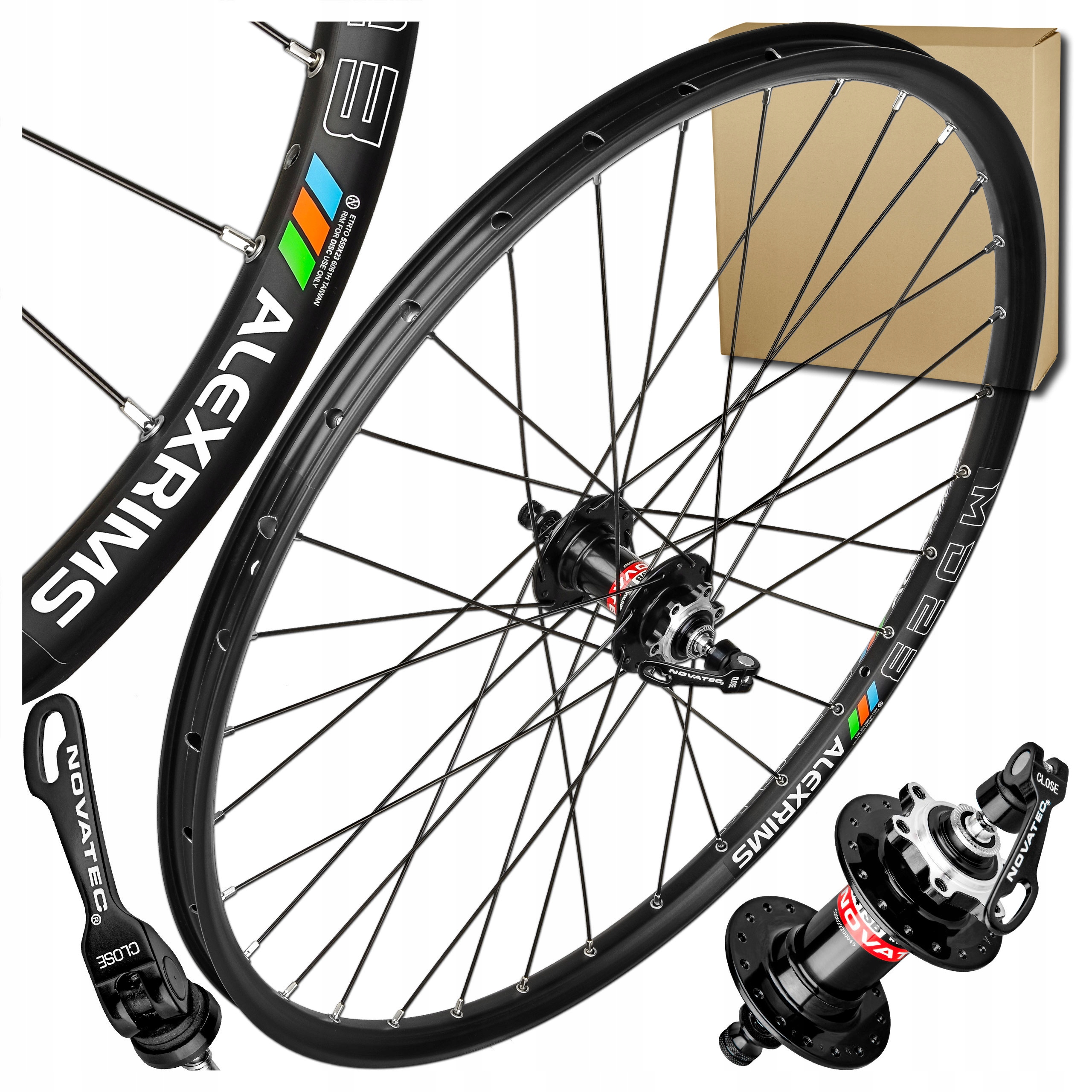 Koło Rowerowe Przód Alexrims MD23 26'' 559x23 Novatec Pod Tarczę Tubeless