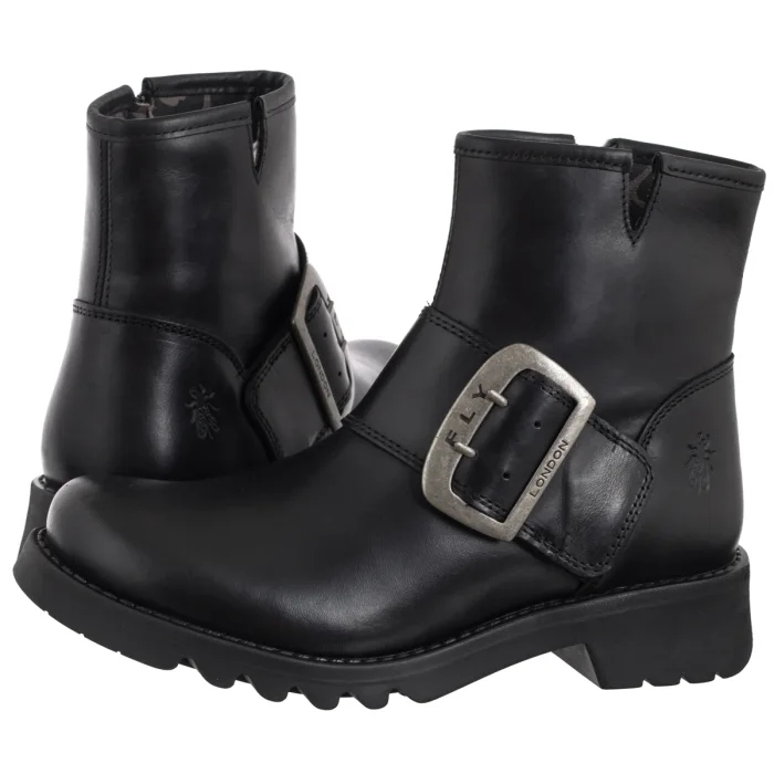 Dámské Boty Kovbojské Boty Fly London Rily Rug Black P144991012 Černé