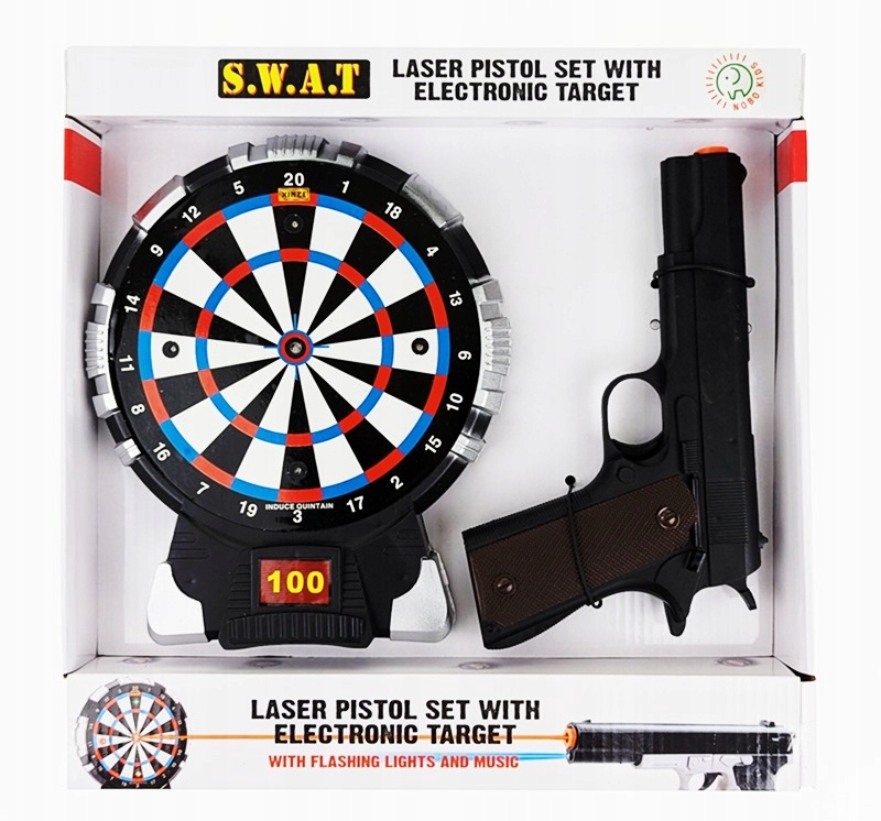 Pistolet z Laserem Tarcza Elektroniczna Dart Strzelanie do Celu Światło
