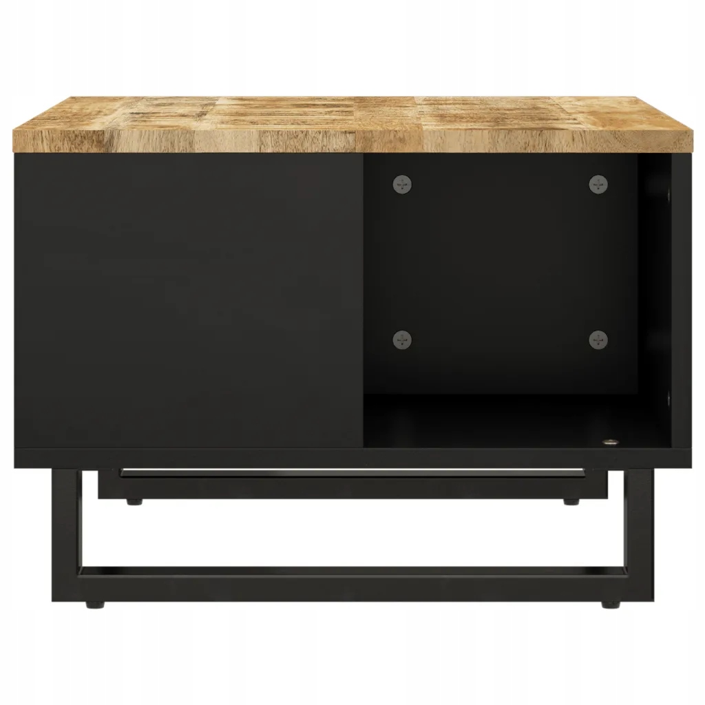 Stolik kawowy, 60x50x35 cm, lite drewno mango Szerokość mebla 1 cm