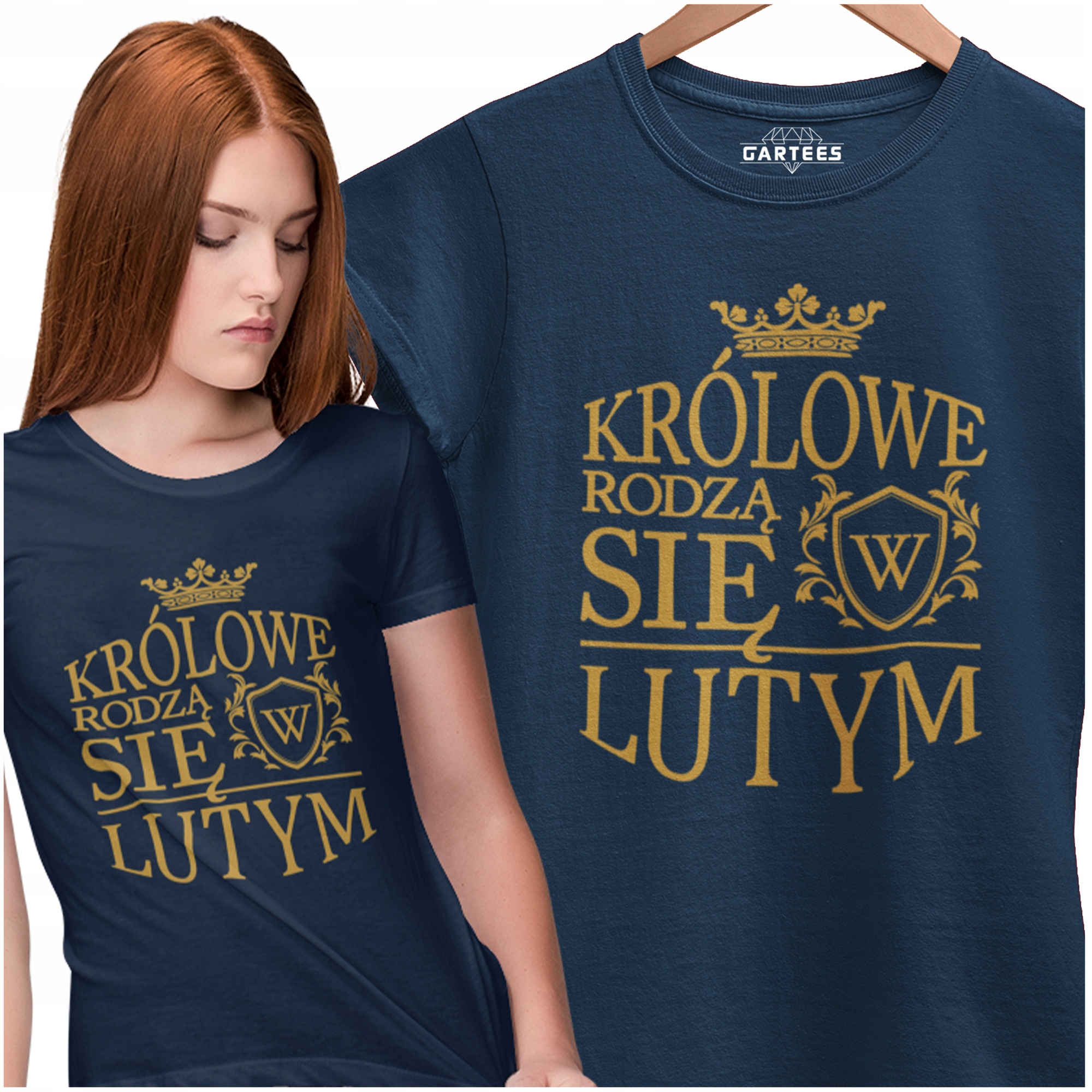 

T-shirt Damski Królowe Rodzą Się W Lutym Prezent