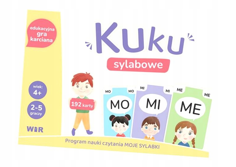 Kuku sylabowe. Edukacyjna gra karciana dla dzieci