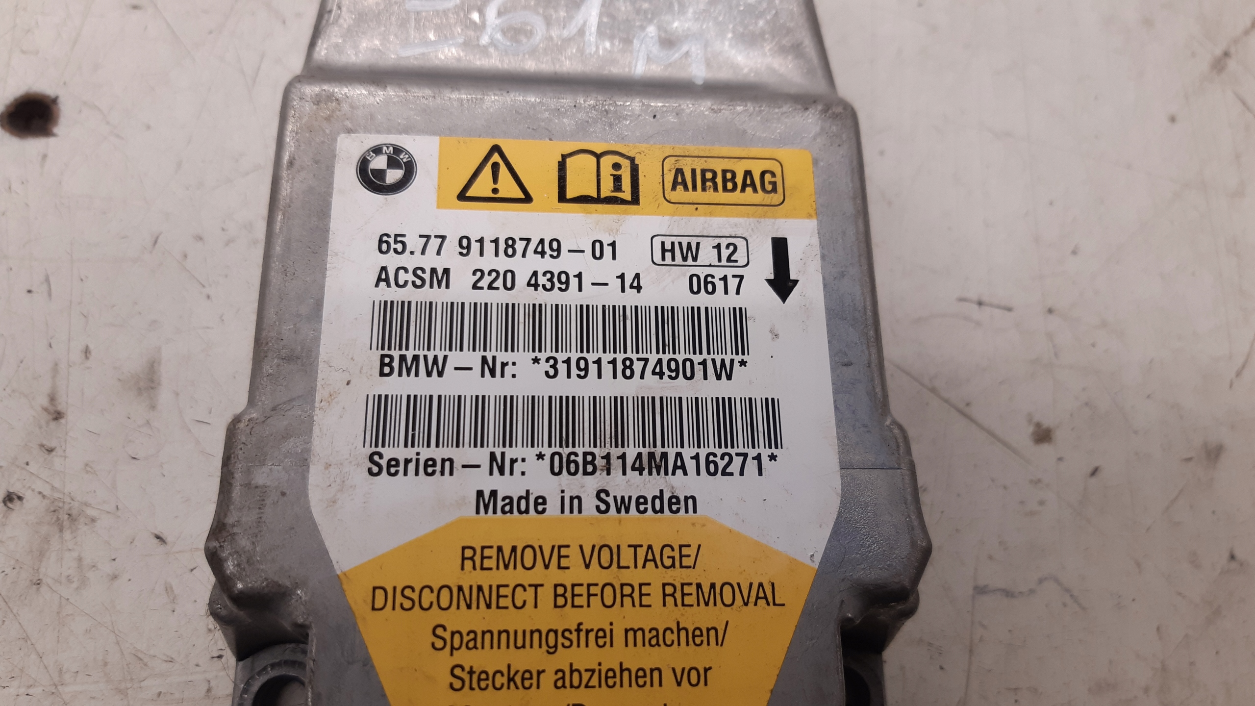 modul airbag 9118749 BMW E61