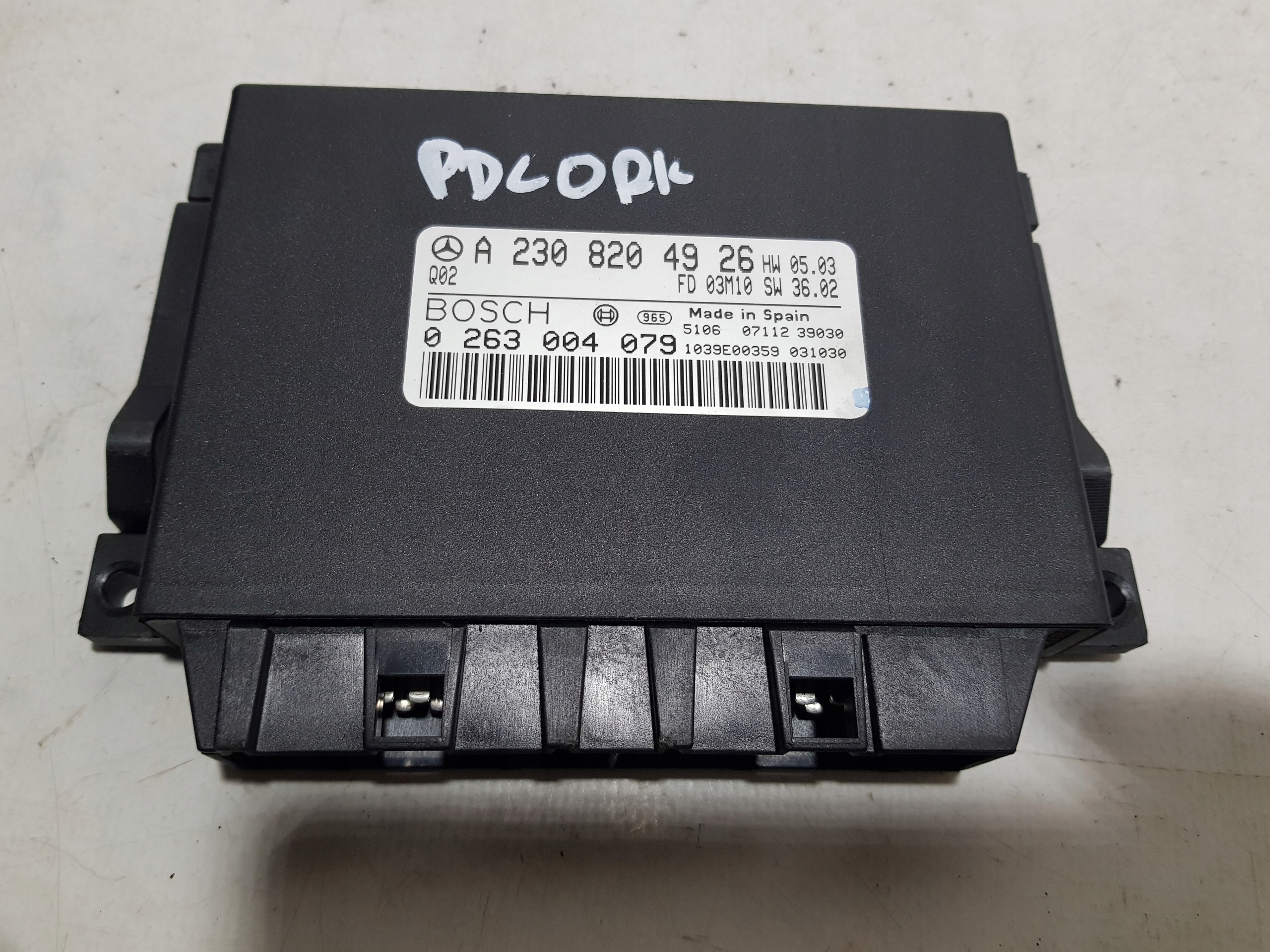 module control unit PDC MERCEDES SL R230 2308204926