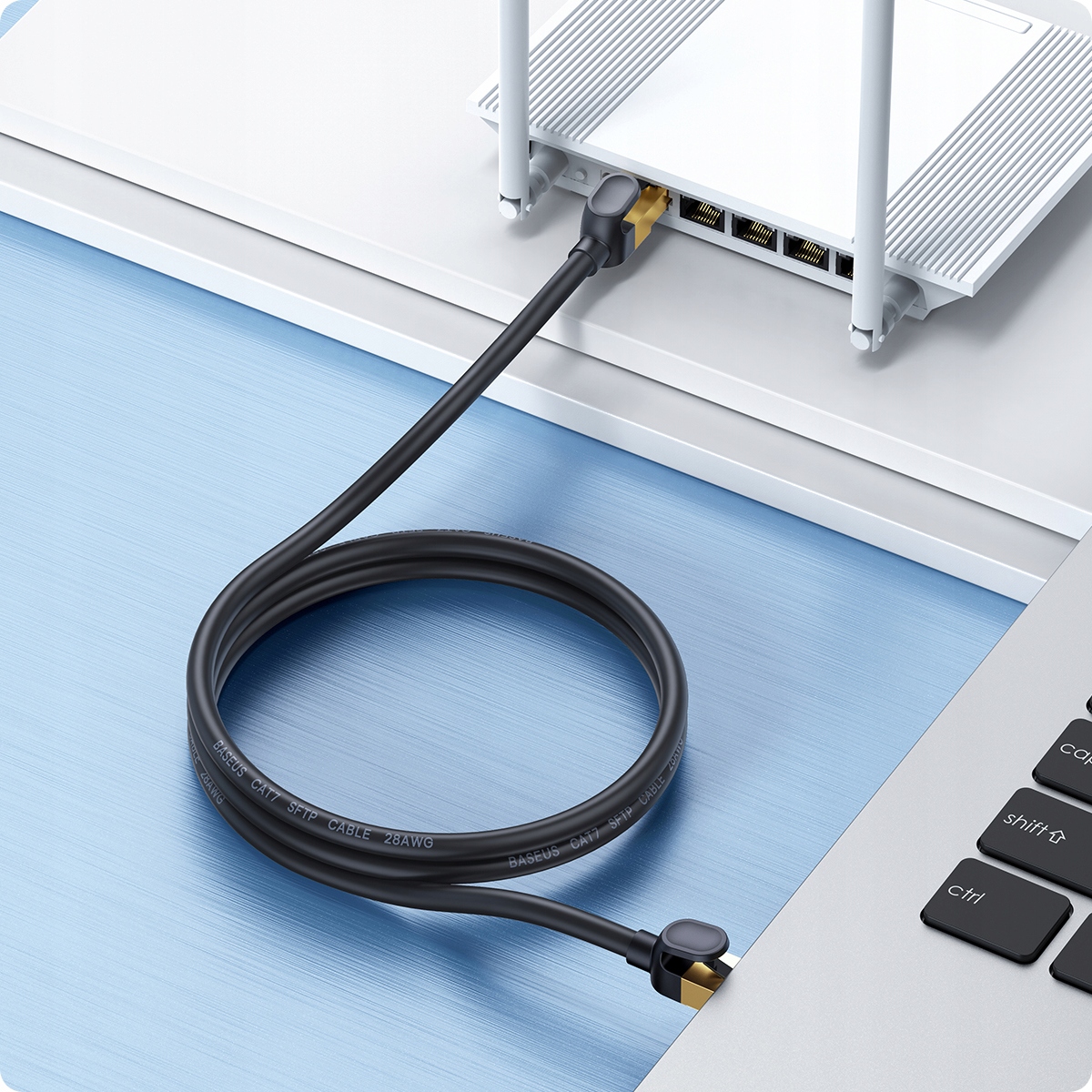 KABEL RJ45 LAN SIECIOWY PRZEWÓD INTERNETOWY ETHERNET CAT7 10Gb/s 2m BASEUS Długość kabla 2 m