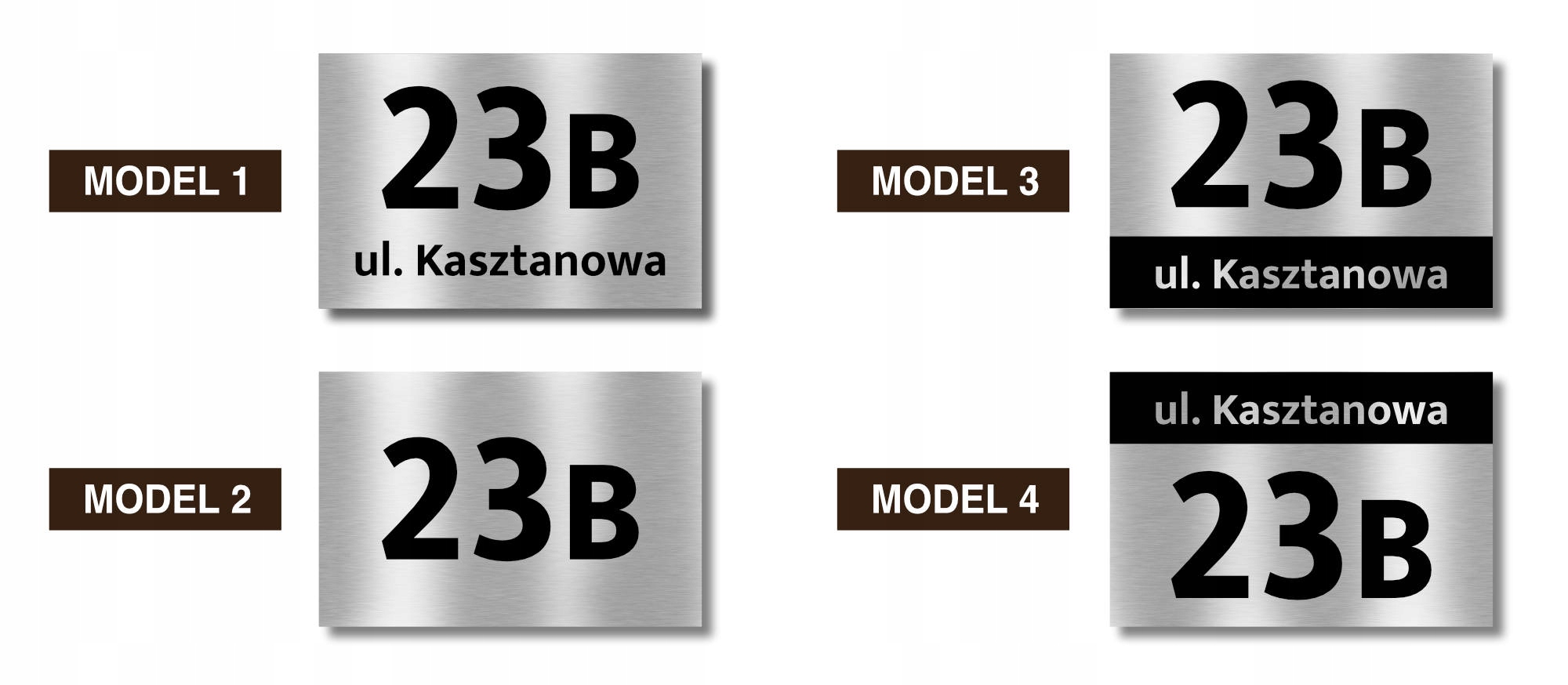 tabliczka tablica ADRESOWA numer domu 30x20 alu. Materiał aluminium