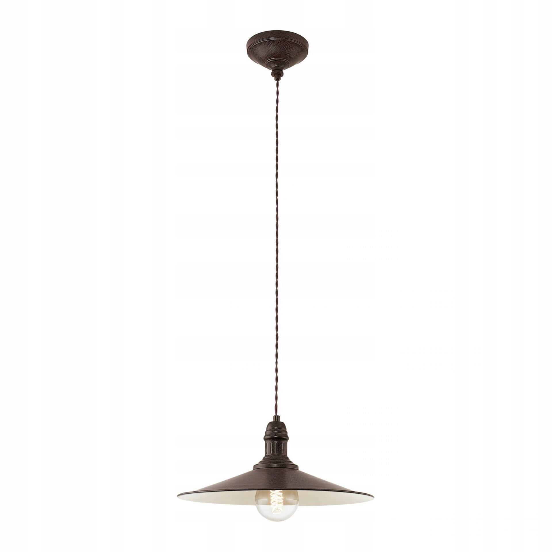 Závesné svietidlo Eglo Stockbury E27 60W hnedá/béžová kov