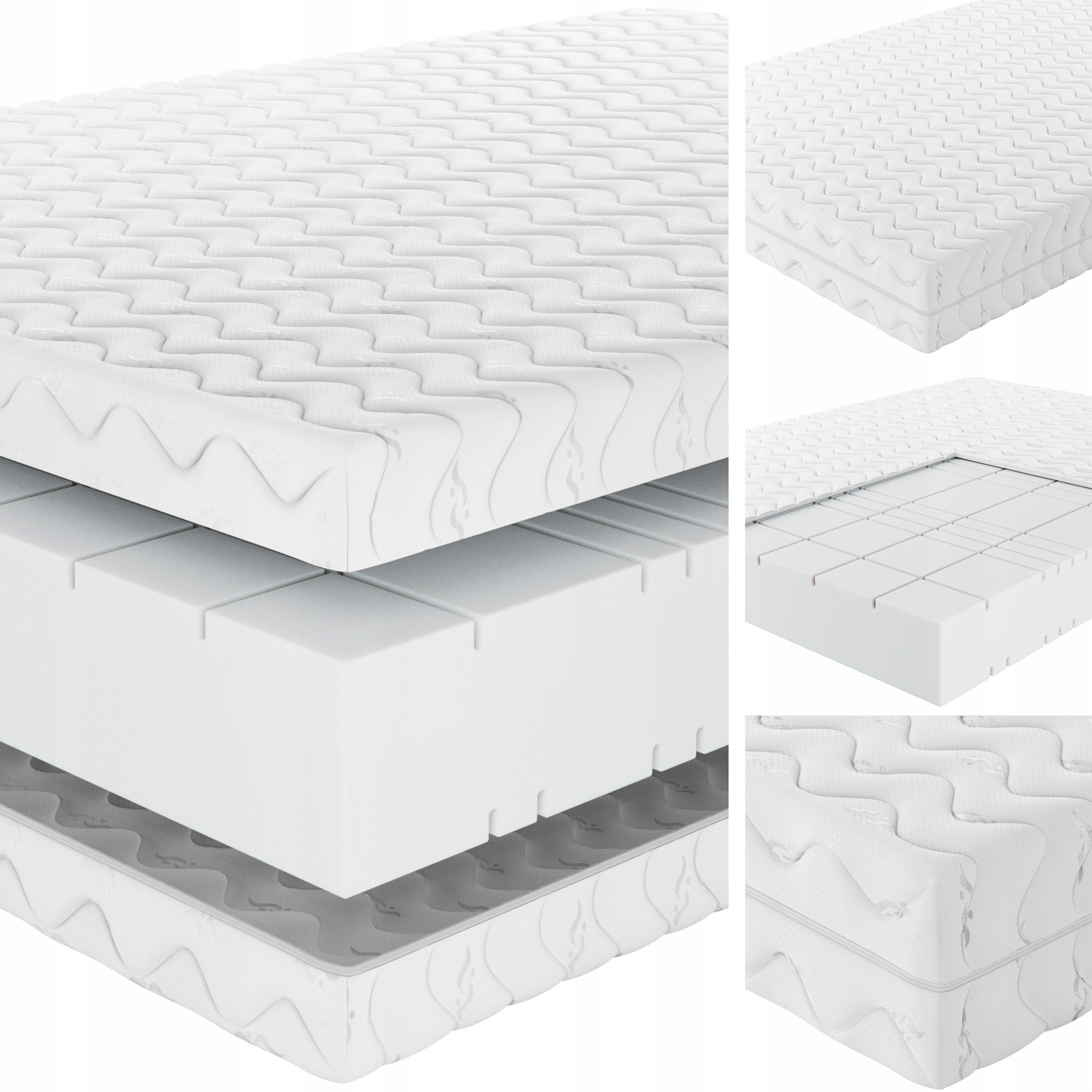 Materac 180x200 Piankowy Senpuro Pure Comfort Bardzo Twardy H3+ H4+