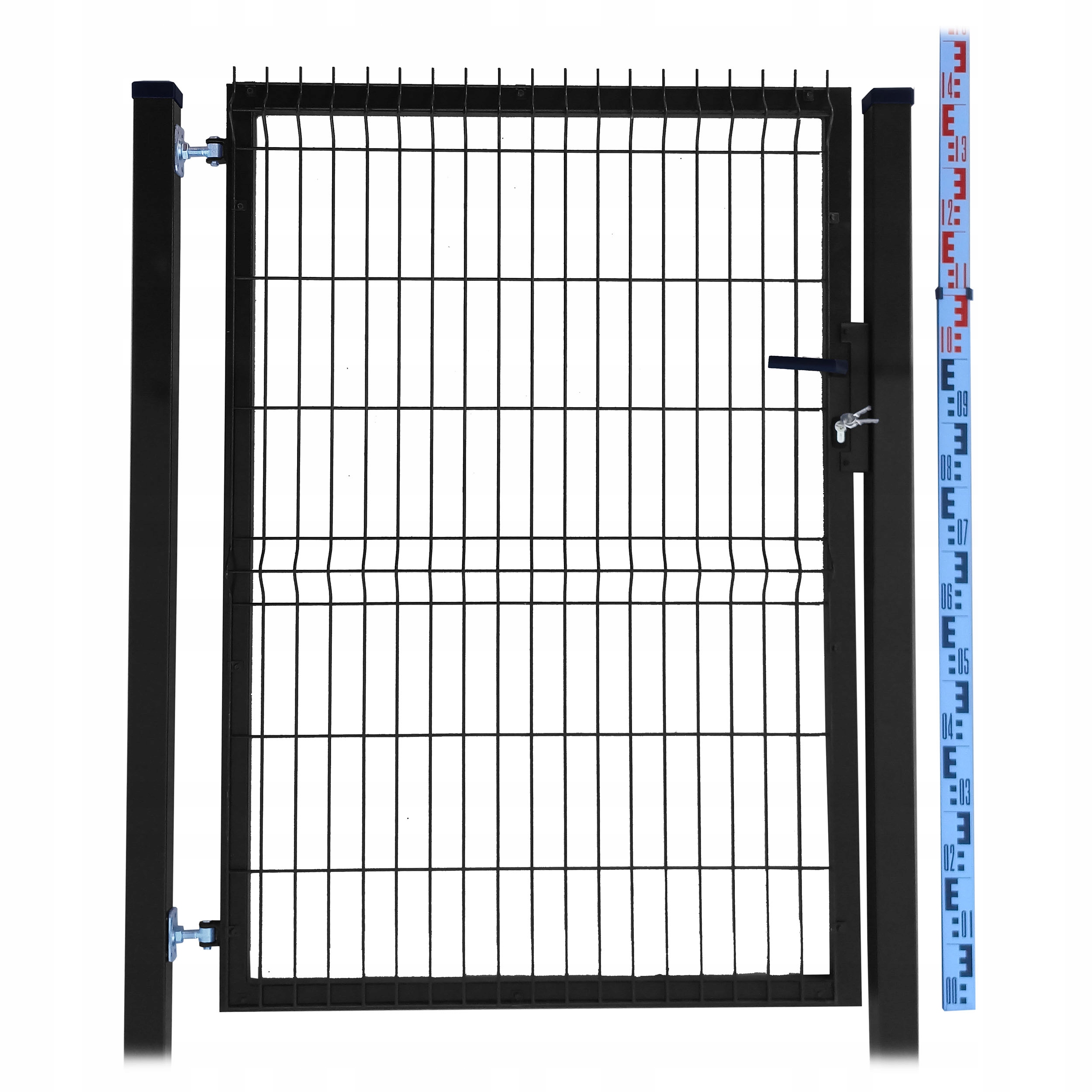 Branka 140 Cm černá Panelová, dva sloupky RAL9005 plotová, 143 cm