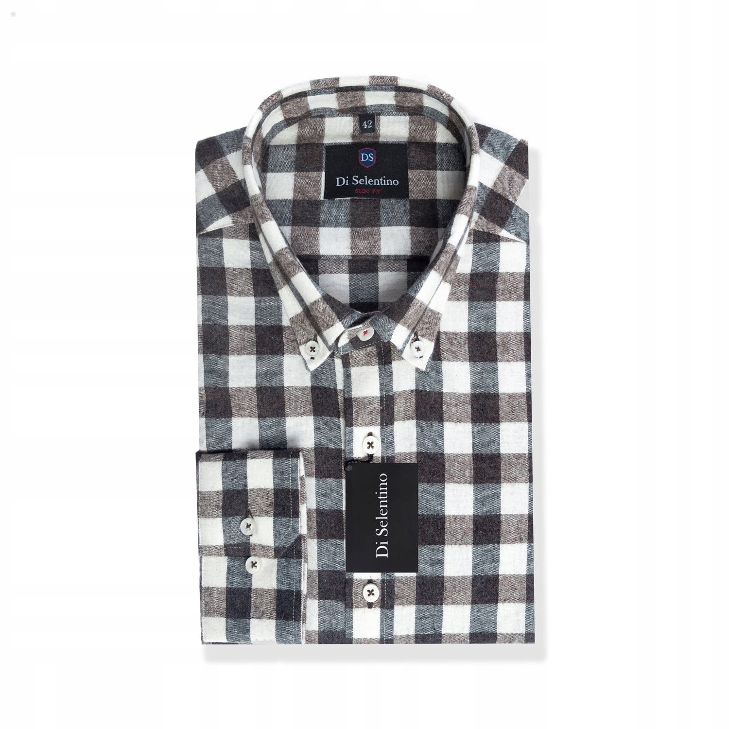

Oryginalna koszula męska w kratę Flanelowa slim 41