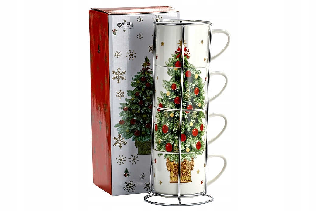 4 Hrnky Na Rámu Tvoří Vánoční Stromeček, Krásný Dárek, Integrace