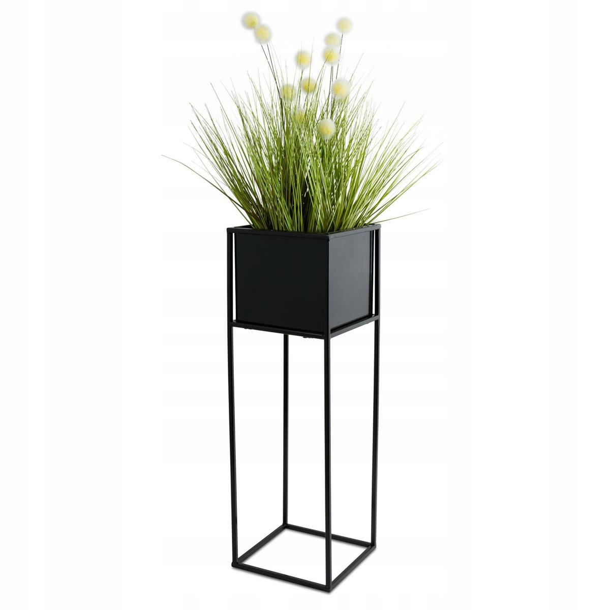 Stojanový květináč moderní stojan 70 cm černý