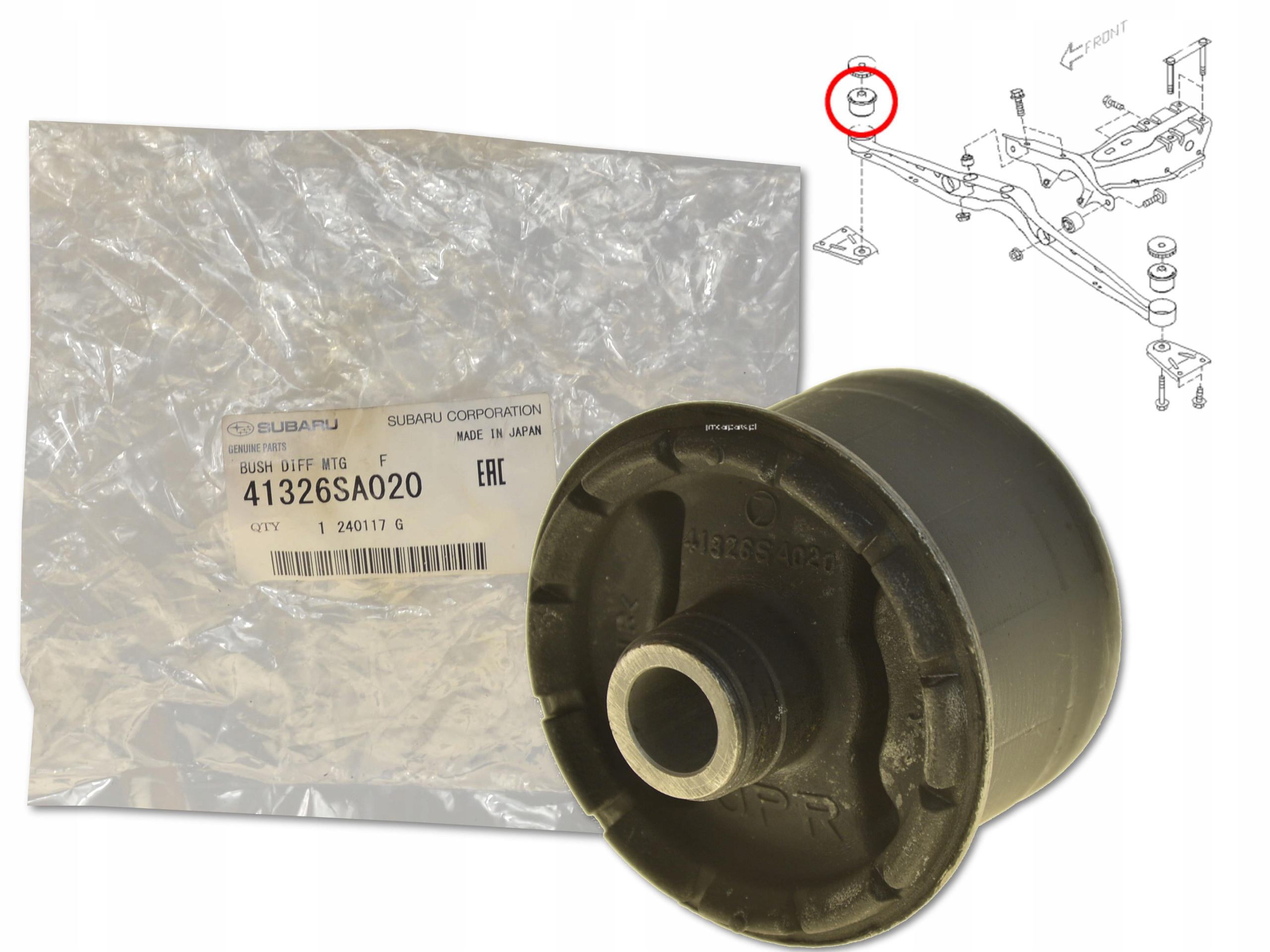Pouzdro Držáku Mostu Zadního Kříže 41326SA020 Oe Subaru Forester