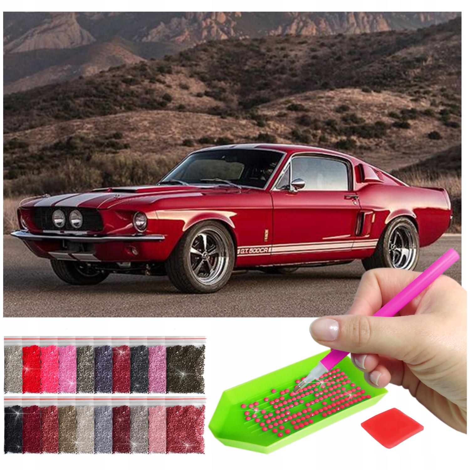 Haft Diamentový Velký 60x40cm Diamond Painting Mozaika Diamentové Příslušenství