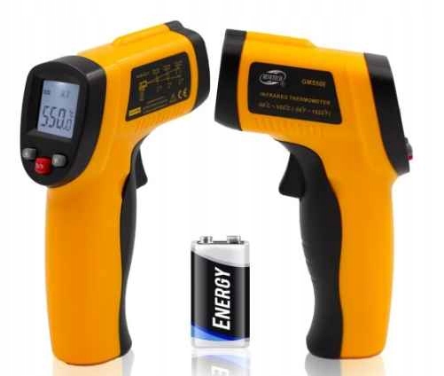 PIROMETR TERMOMETR LASEROWY BEZDOTYKOWY MIERNIK TEMPERATURY -50 +550 st.C