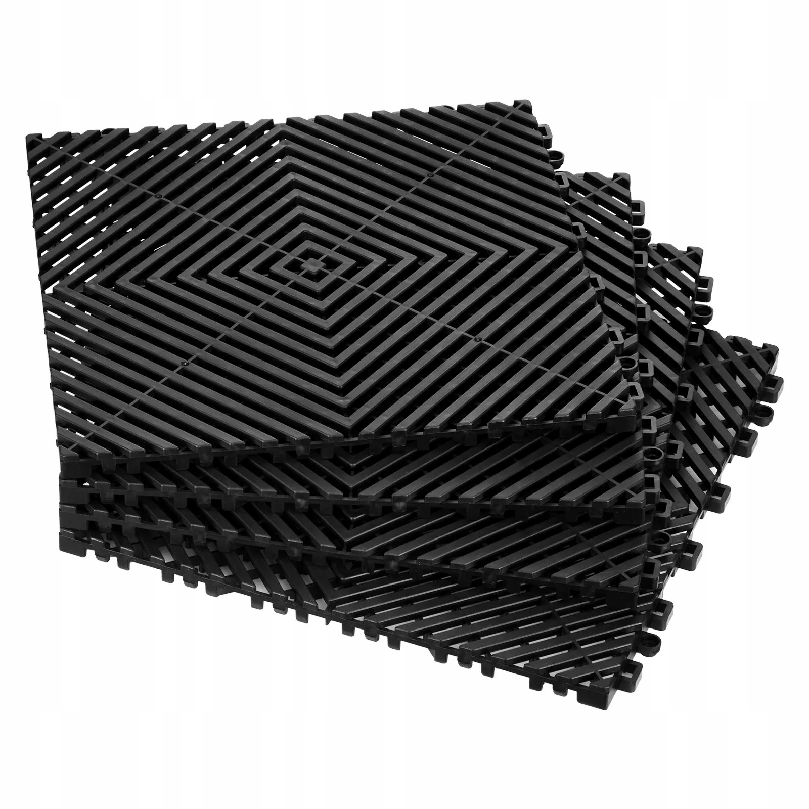 Mata drenażowa modułowa czarna 31 x 31 cm zestaw 40 szt antypoślizgowa